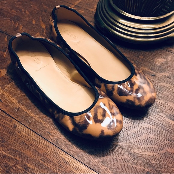 J.Crew Flats Shoes Cheetah Print Leopard Leather - Picture 4 of 4